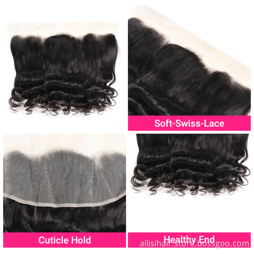 13*4 13*6 Swiss Lace Frontal,Light Brown HD Transparent Lace Available,Pre plucked With Baby Hair